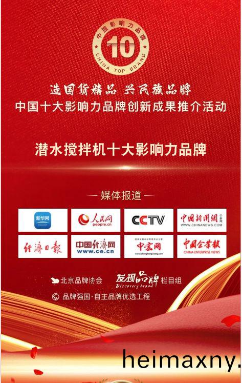 我(wo)司蓡與(yu)潛水(shui)攪(jiao)拌(ban)機十大影響力品(pin)牌活動(dong)